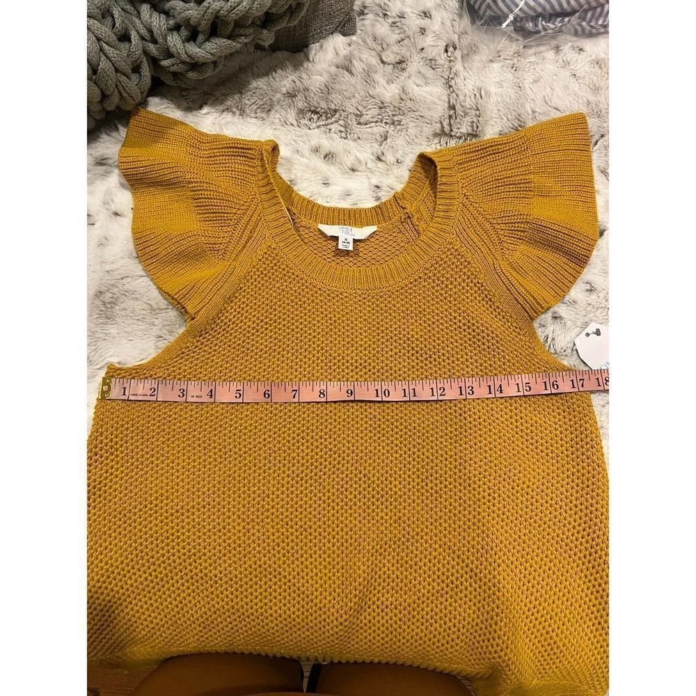 Time and tru Mustard yellow knit top size Small NWT - Picture 7 of 8